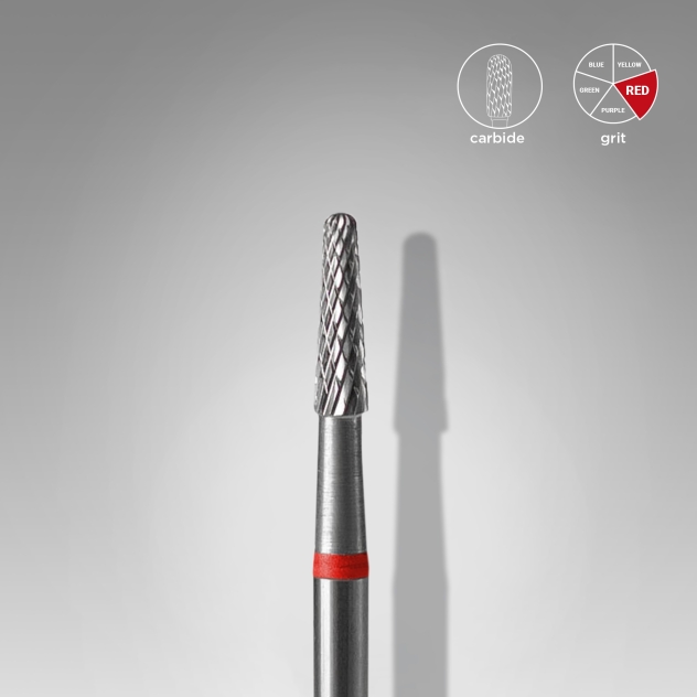 CARBIDE CONO Ø 2.3mm - lunghezza punta 8mm | Punta per fresa rossa