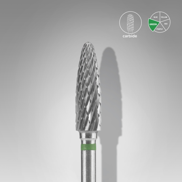 CARBIDE CONO VERDE Ø 4mm - lunghezza punta 14mm | Punta per fresa verde